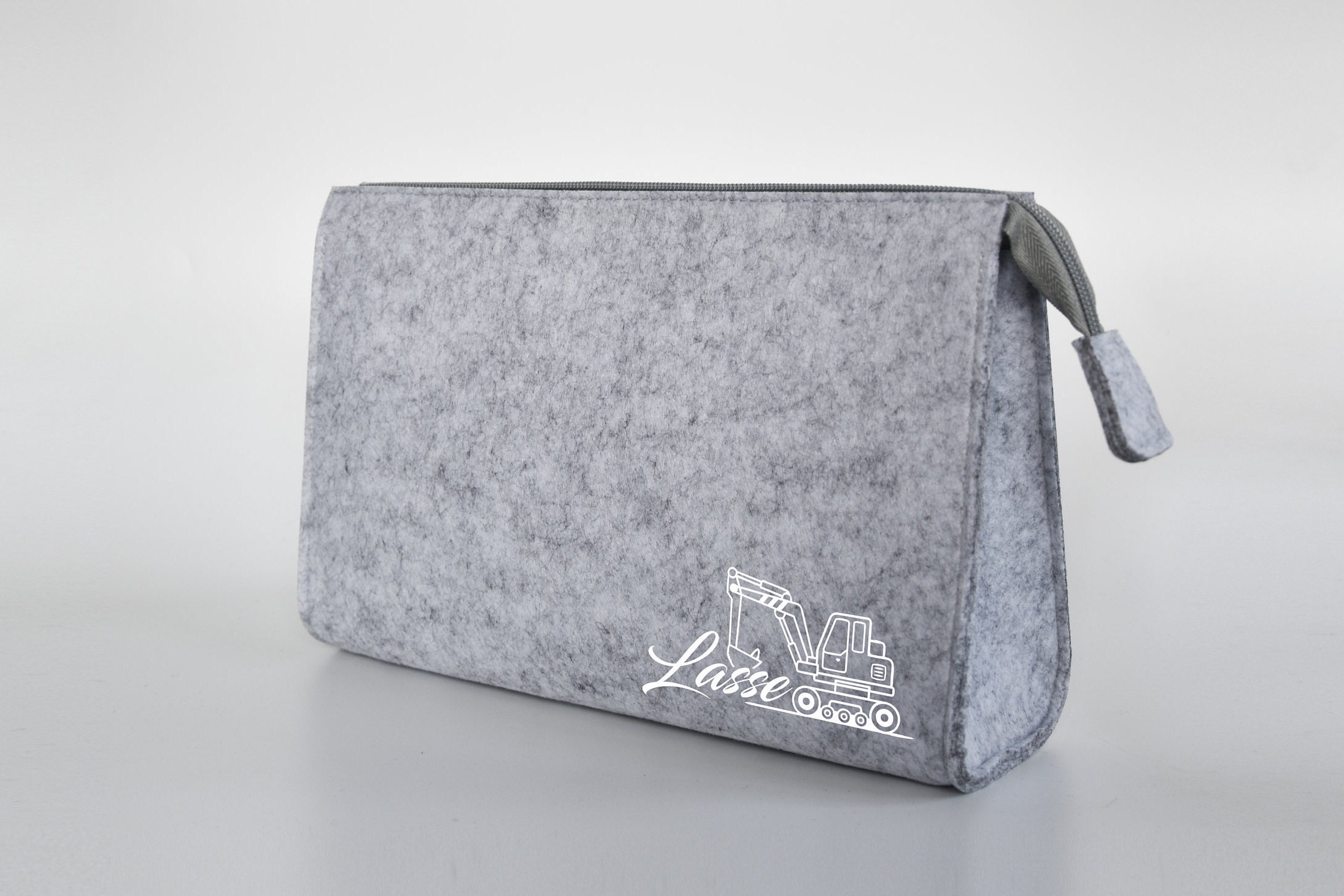 Personalisierte Wickeltasche aus Filz 28x19x8 cm | Kulturtasche | Kosmetiktasche | Schminktasche – Bild 3
