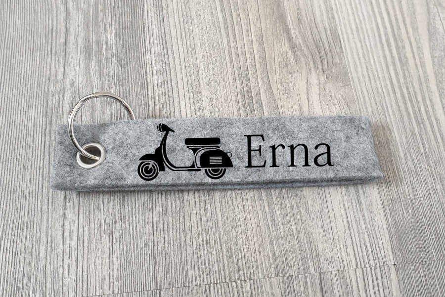 Schlüsselanhänger Roller personalisiert mit dem Wunschnamen, Anhänger mit Text, Schlüsselanhänger, Geschenk