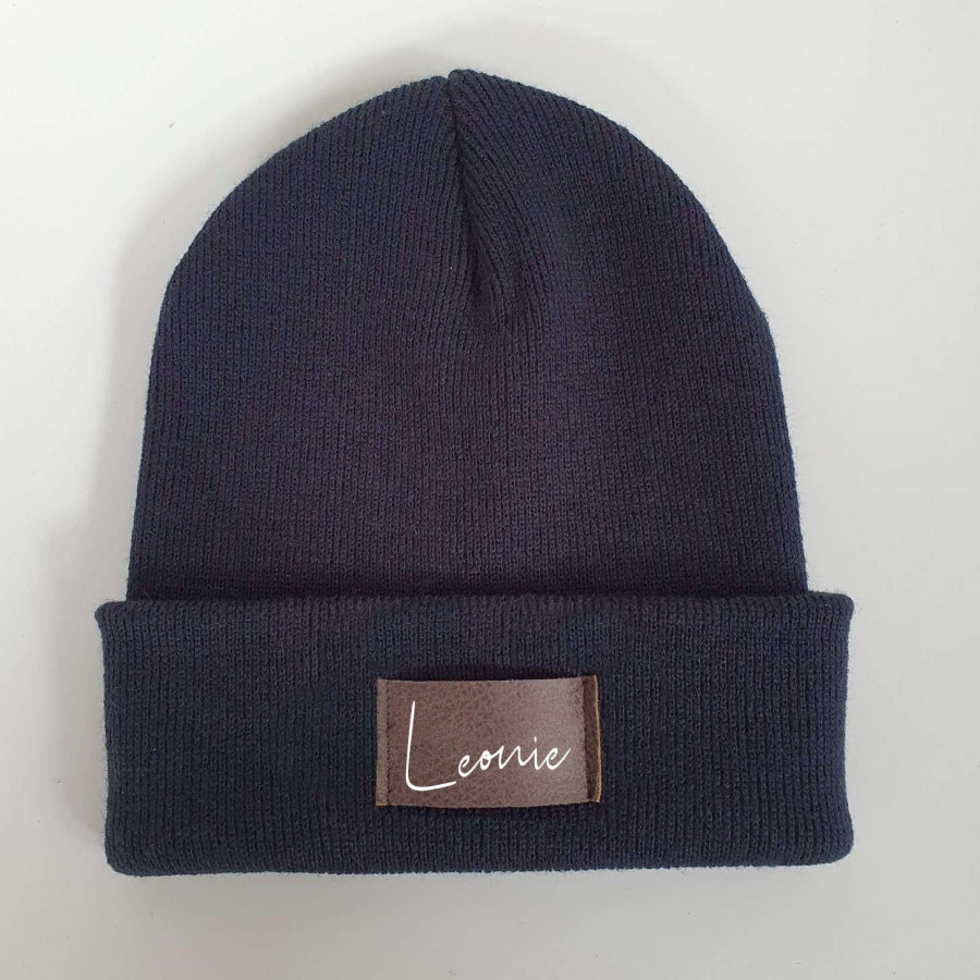 Kinder Mütze personalisiert | Hipster Beanie | Mütze | Wintermütze | Blaue Mütze mit Namen | Herbst