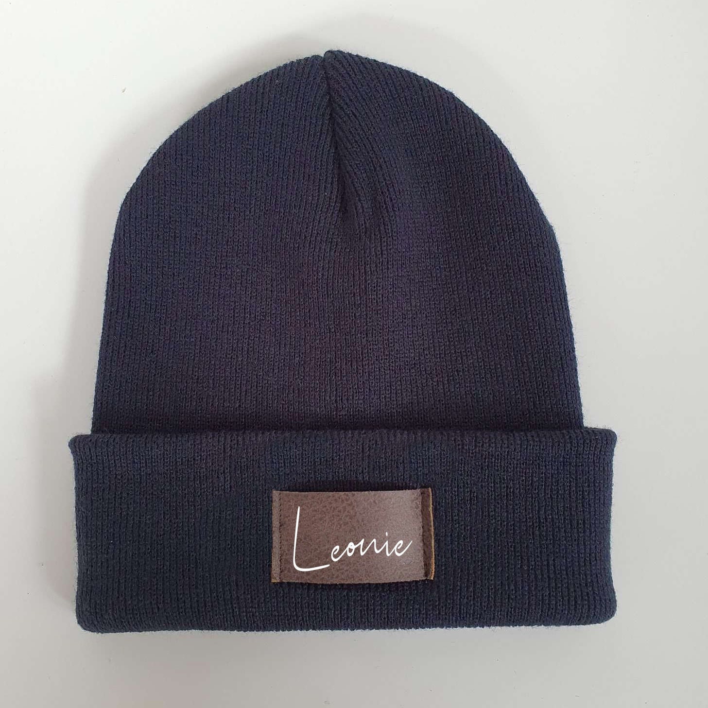 Kinder Mütze personalisiert | Hipster Beanie | Mütze | Wintermütze | Blaue Mütze mit Namen | Herbst – Bild 4