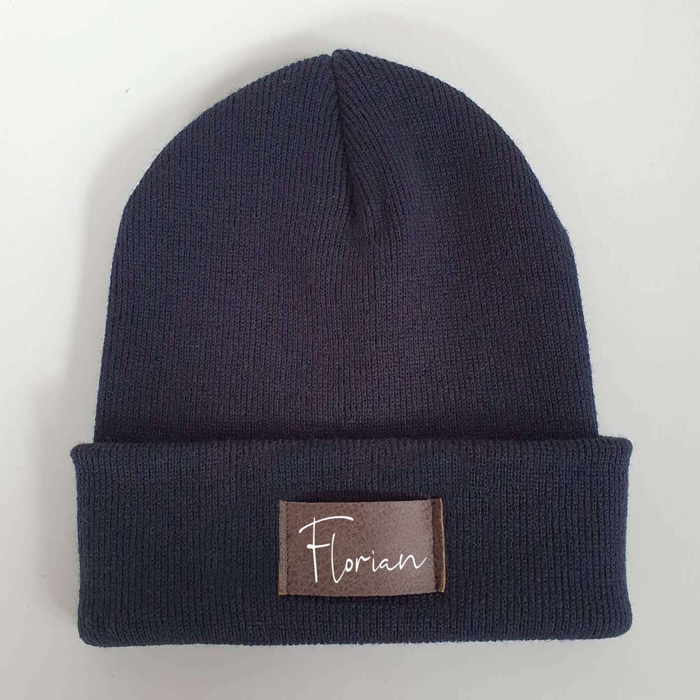 Kinder Mütze personalisiert | Hipster Beanie | Mütze | Wintermütze | Blaue Mütze mit Namen | Herbst – Bild 6