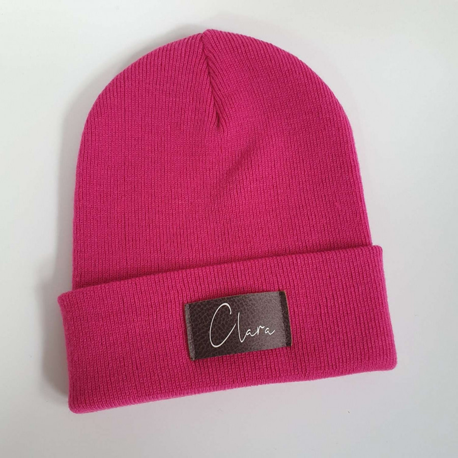 Kinder Mütze personalisiert | Hipster Beanie | Mütze | Wintermütze | Pinke Mütze mit Namen | Herbst