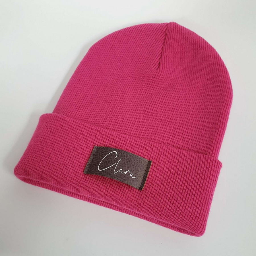 Kinder Mütze personalisiert | Hipster Beanie | Mütze | Wintermütze | Pinke Mütze mit Namen | Herbst