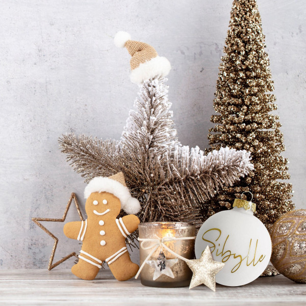 Weihnachtskugel mit Namen | Glas-Kugel | Christbaum Kugel | Geschenk | Personailisert | Baumschmuck | Weihnachtsgeschenk – Bild 2