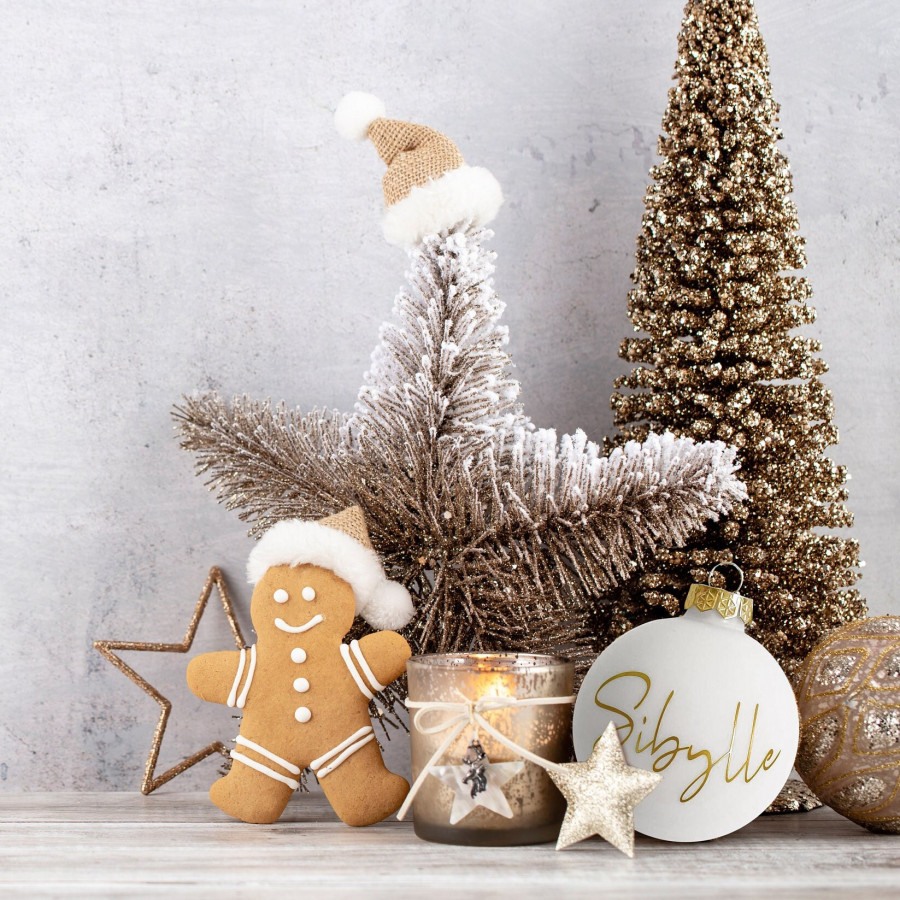 Weihnachtskugel mit Namen | Glas-Kugel | Christbaum Kugel | Geschenk | Personailisert | Baumschmuck | Weihnachtsgeschenk