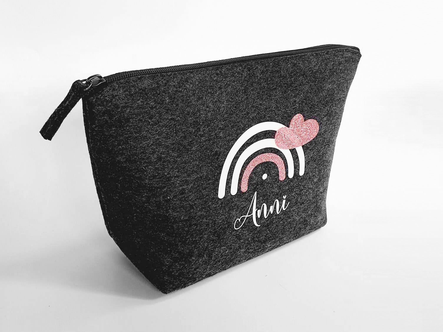 Personalisierte Tasche aus Filz 19x18x9 cm | Kulturtasche | Wickeltasche | Kosmetiktasche | Krimskrams-Tasche | Schminktasche | Geschenk – Bild 5