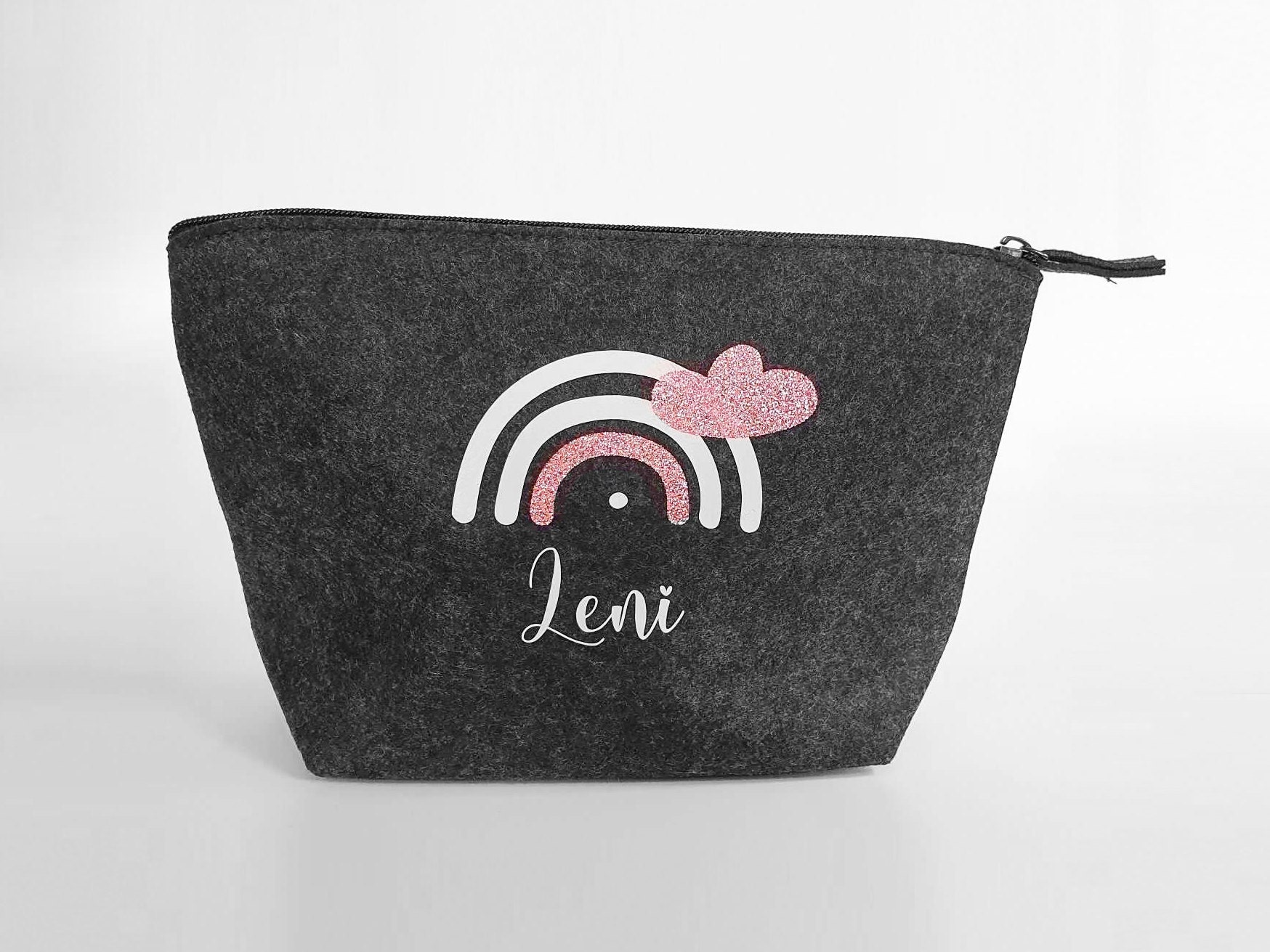 Personalisierte Tasche aus Filz 19x18x9 cm | Kulturtasche | Wickeltasche | Kosmetiktasche | Krimskrams-Tasche | Schminktasche | Geschenk – Bild 7