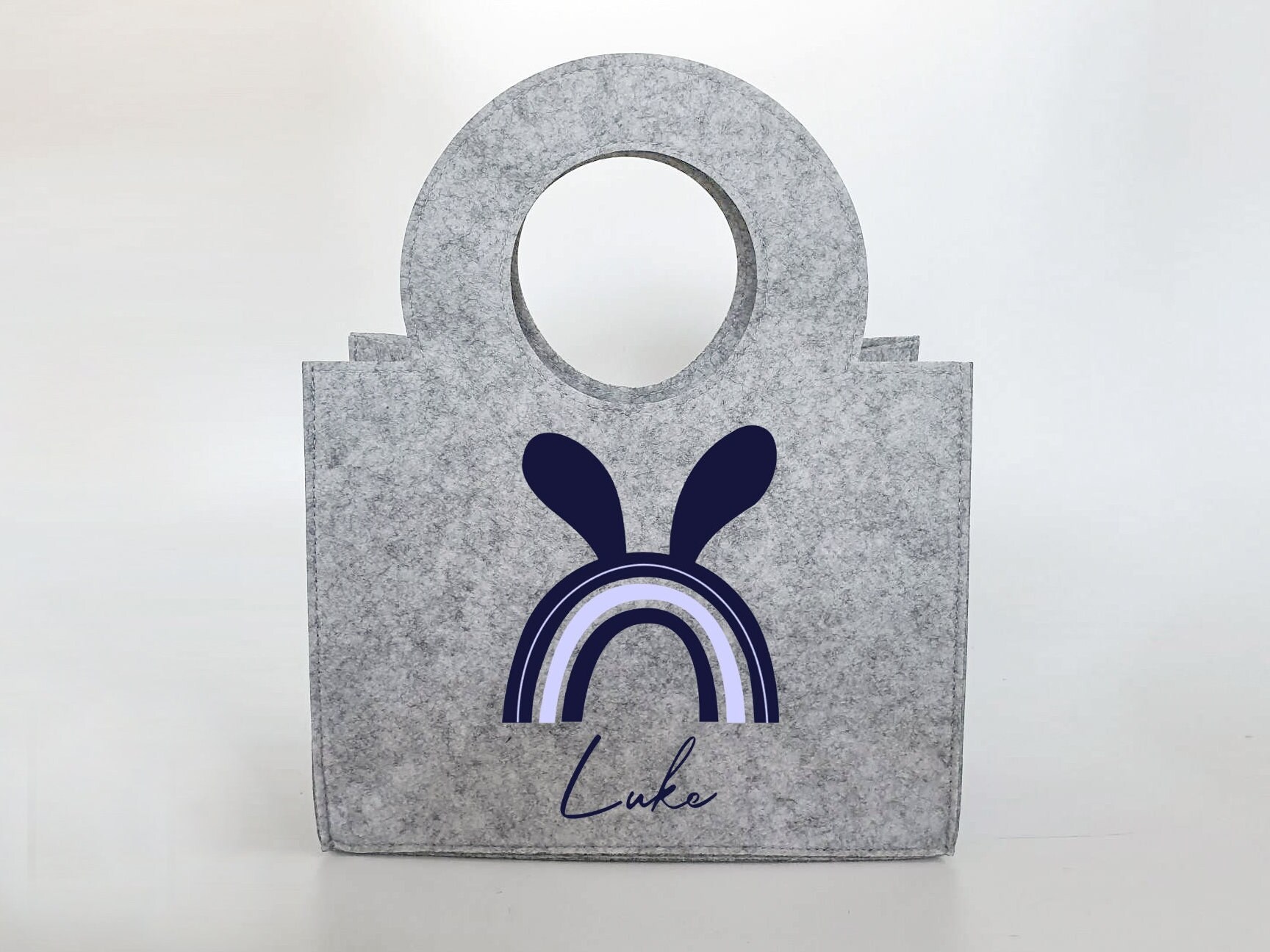 Personalisierte Oster-Tasche aus Filz 27 x 13 x 21 cm | Tasche mit Namen | Ostertasche | Osterkorb | Geschenk | Ostern – Bild 2