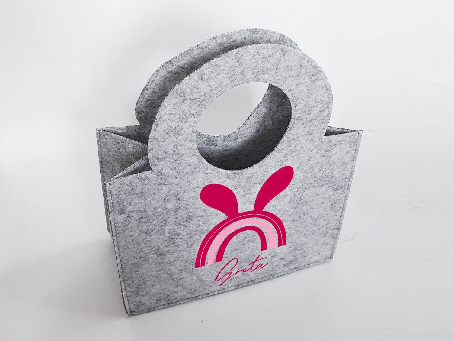 Personalisierte Oster-Tasche aus Filz 27 x 13 x 21 cm | Tasche mit Namen | Ostertasche | Osterkorb | Geschenk | Ostern – Bild 9