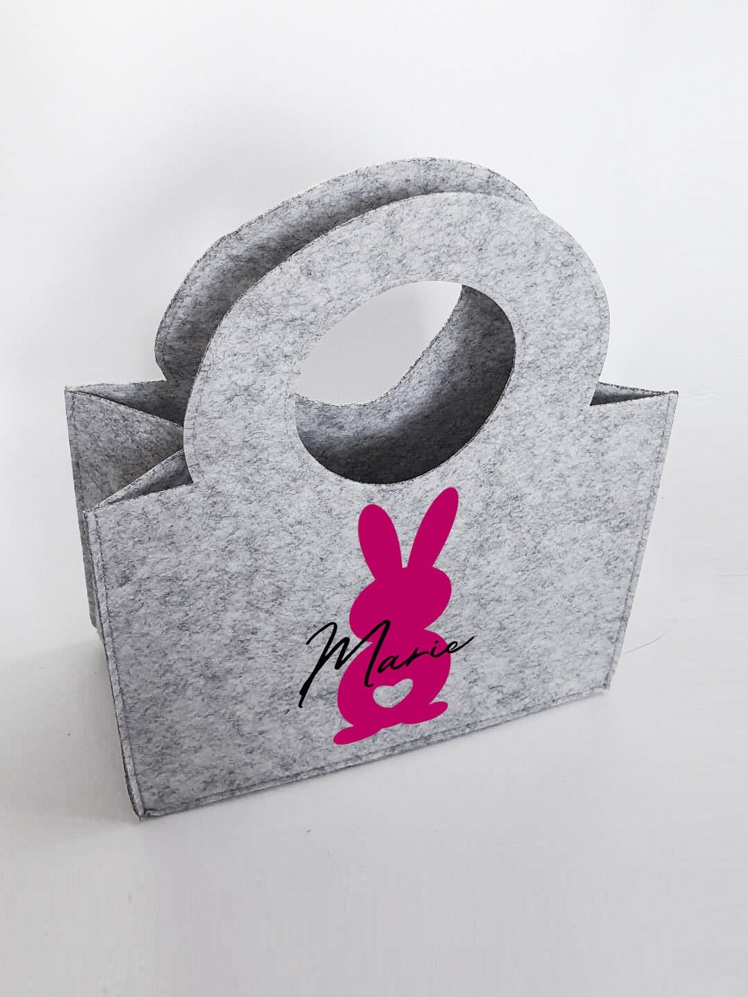Personalisiertes Osterkörbchen aus Filz 27 x 13 x 21 cm | Tasche mit Namen | Ostertasche | Osterkorb | Geschenk | Ostern – Bild 8