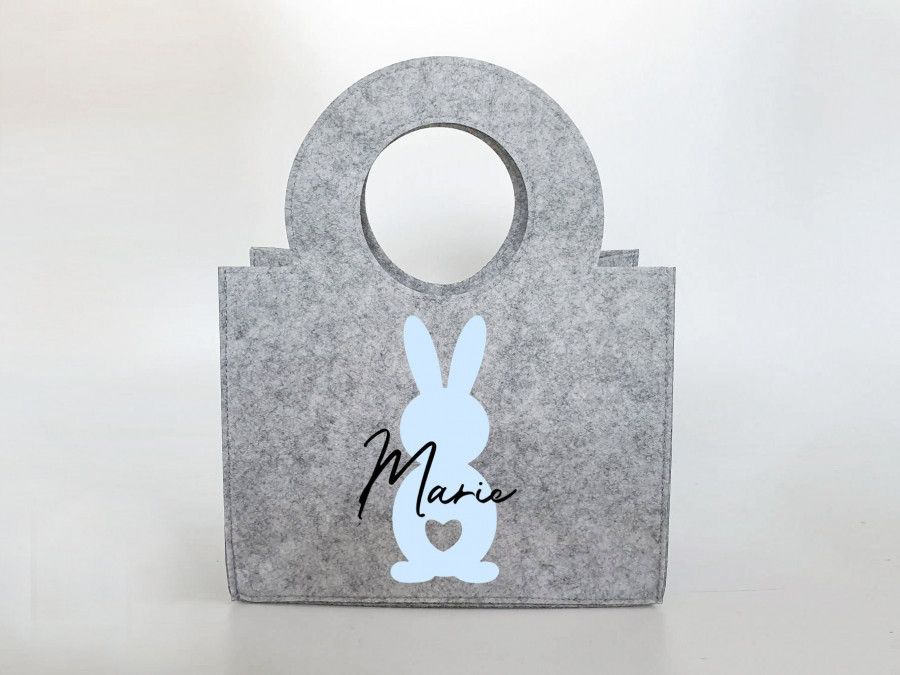 Personalisiertes Osterkörbchen aus Filz 27 x 13 x 21 cm | Tasche mit Namen | Ostertasche | Osterkorb | Geschenk | Ostern