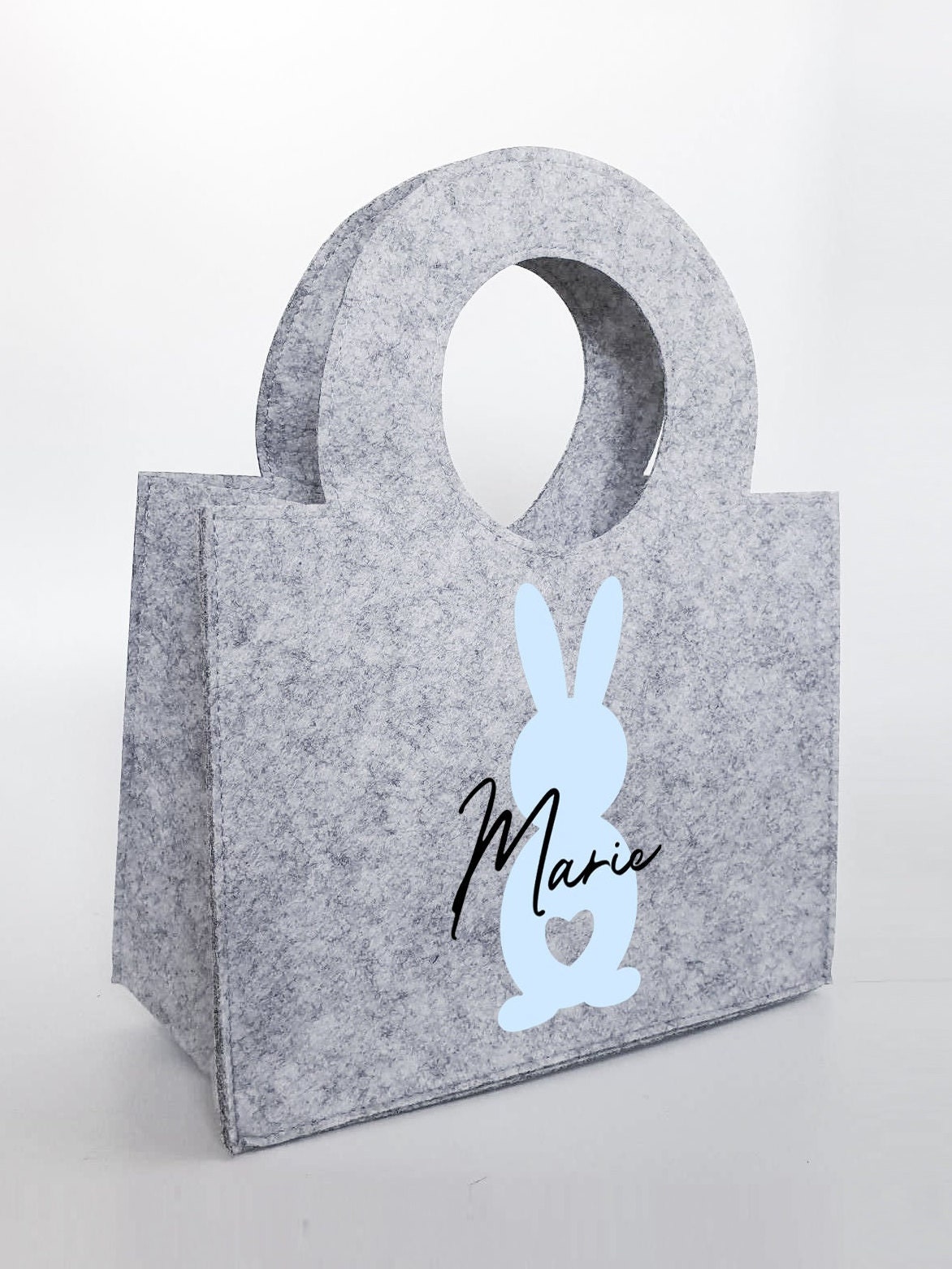Personalisiertes Osterkörbchen aus Filz 27 x 13 x 21 cm | Tasche mit Namen | Ostertasche | Osterkorb | Geschenk | Ostern – Bild 5