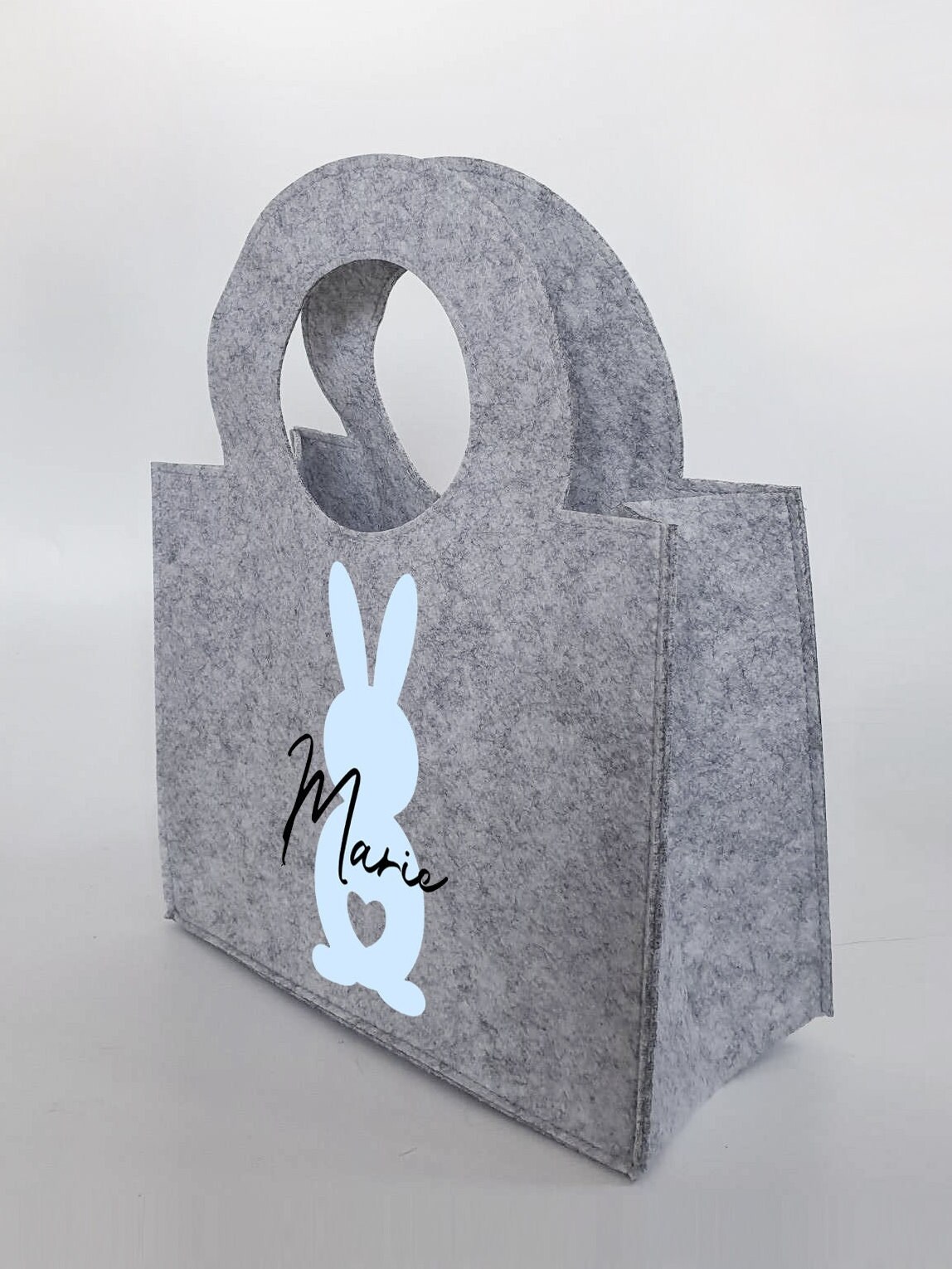 Personalisiertes Osterkörbchen aus Filz 27 x 13 x 21 cm | Tasche mit Namen | Ostertasche | Osterkorb | Geschenk | Ostern – Bild 7