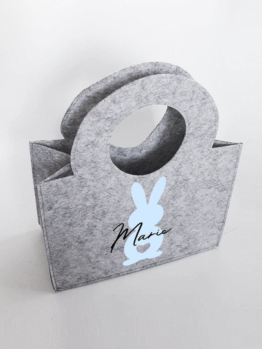 Personalisiertes Osterkörbchen aus Filz 27 x 13 x 21 cm | Tasche mit Namen | Ostertasche | Osterkorb | Geschenk | Ostern – Bild 9
