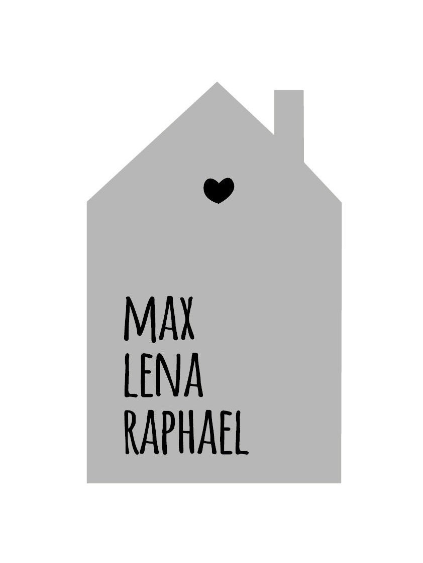 Personalisiertes Haus Bild | Poster | Plakat | Eigenheim | Bau | Hausbau | Geschenk | Plakat | Richtfest | Name | Geschenk | Einweihung