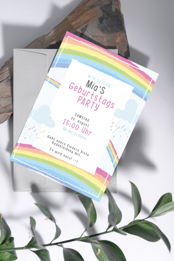 Digitale Einladung zum Geburtstag - Karte - Whats App, EMail oder zum ausdrucken - Party - Einladungskarte - Personalisiert – Bild 4