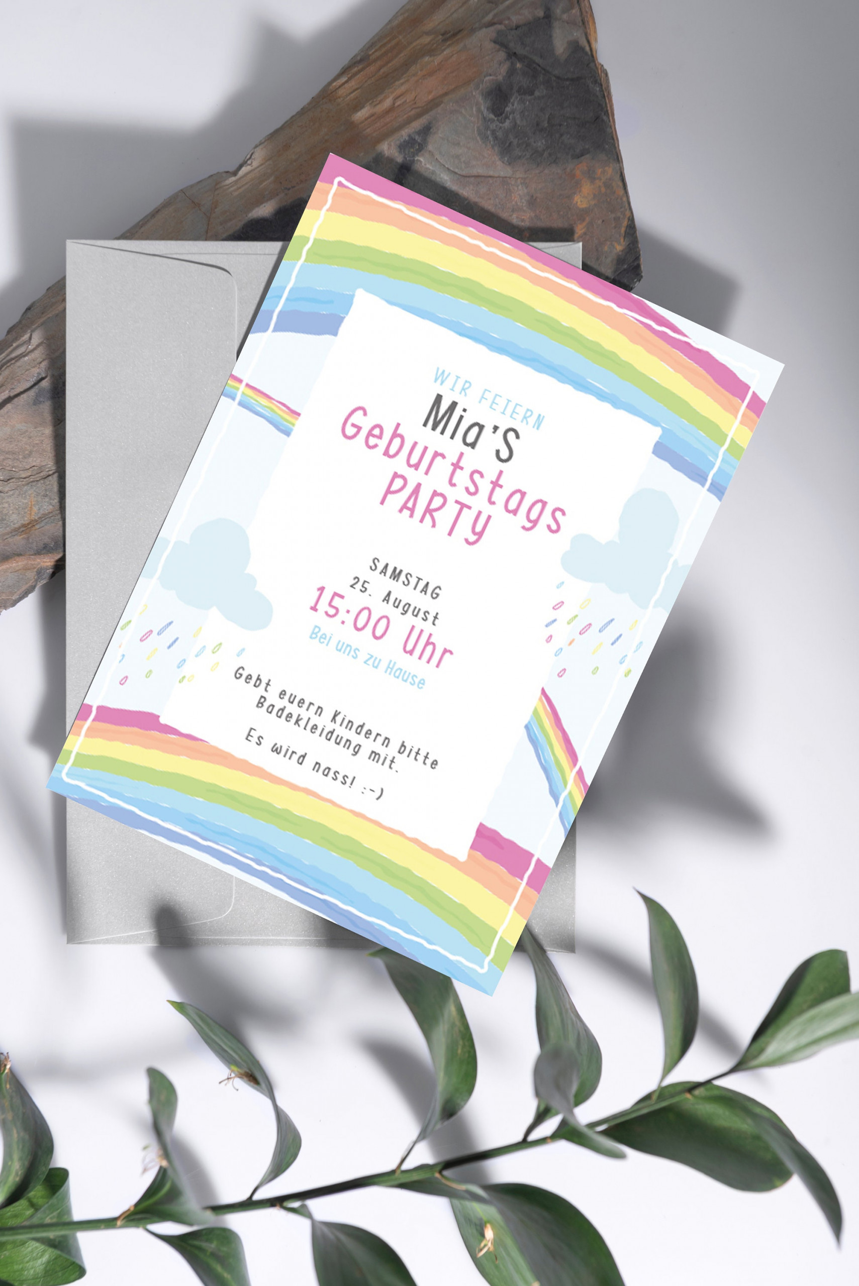 Digitale Einladung zum Geburtstag - Karte - Whats App, EMail oder zum ausdrucken - Party - Einladungskarte - Personalisiert – Bild 4