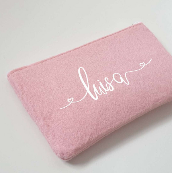 Kleine Schminktasche aus Filz 18x10 cm | Personalisiert | Kosmetiktasche mit Namen | Kulturtasche | Filz-Mäppchen | Geschenk | Beauty Bag – Bild 1