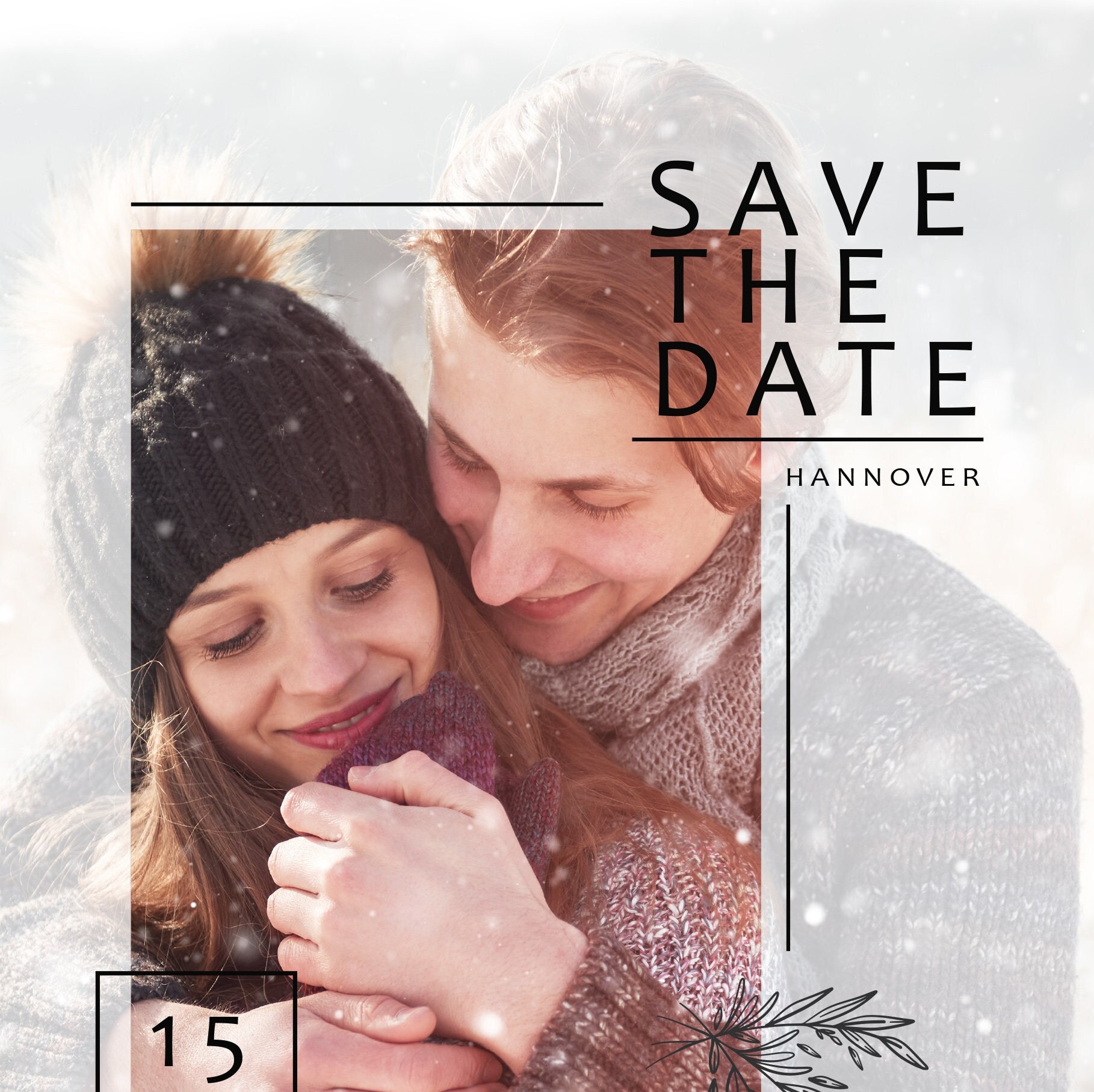 Digitale Save the Date Karte - Whats App, EMail oder zum ausdrucken - Einladung - Einladungskarte - Personalisiert - Hochzeit – Bild 6