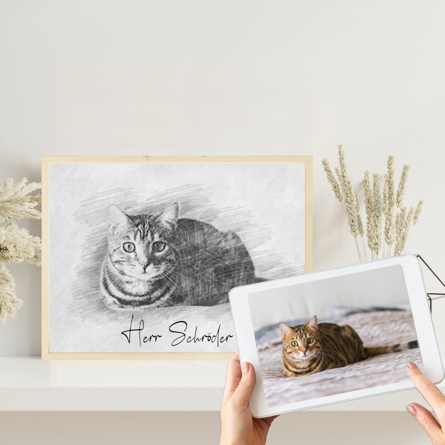 Personalisierte Bleistift Zeichnung vom Foto | Digitale Skizze | Bleistiftzeichnung | Personalisiert | Bleistiftskizze | Poster