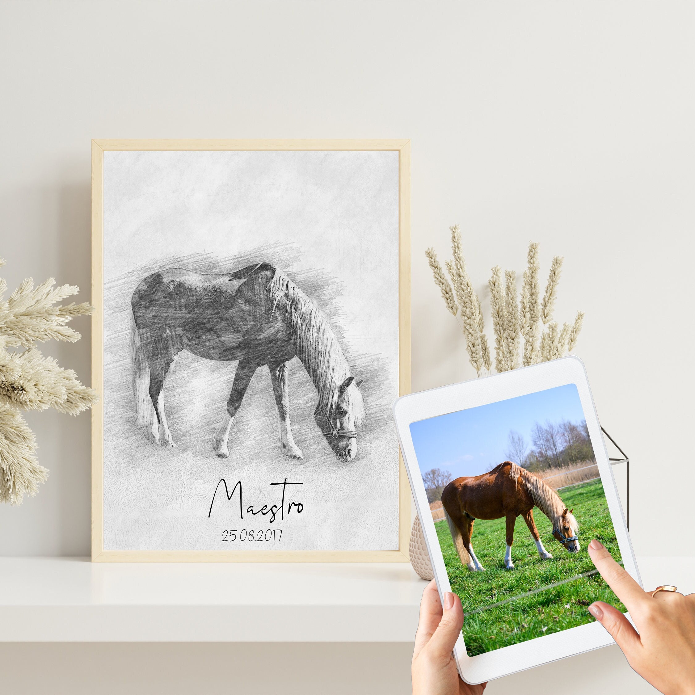 Personalisierte Bleistift Zeichnung vom Foto | Digitale Skizze | Bleistiftzeichnung | Personalisiert | Bleistiftskizze | Poster – Bild 6