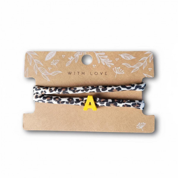 Elastisches Leo Armband mit deinem Wunschbuchstaben im Ibiza Style. Personalisiert - in 7 Farben erhältlich – Bild 7