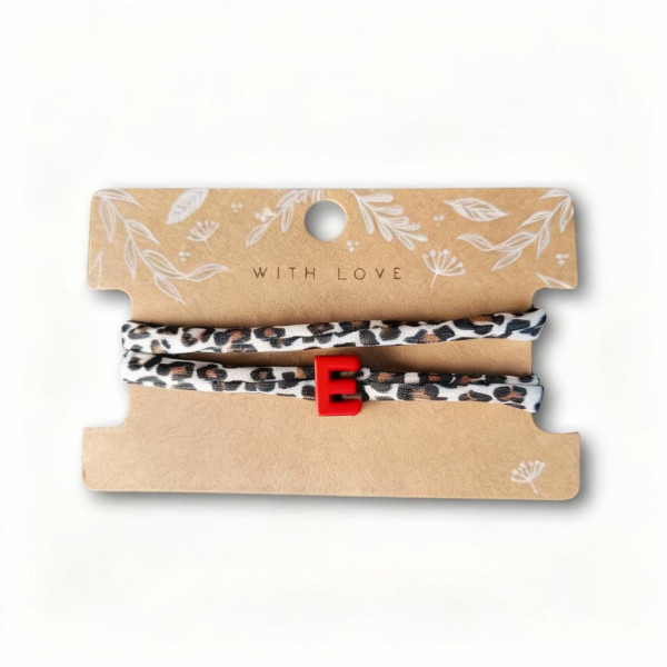 Elastisches Leo Armband mit deinem Wunschbuchstaben im Ibiza Style. Personalisiert - in 7 Farben erhältlich – Bild 9