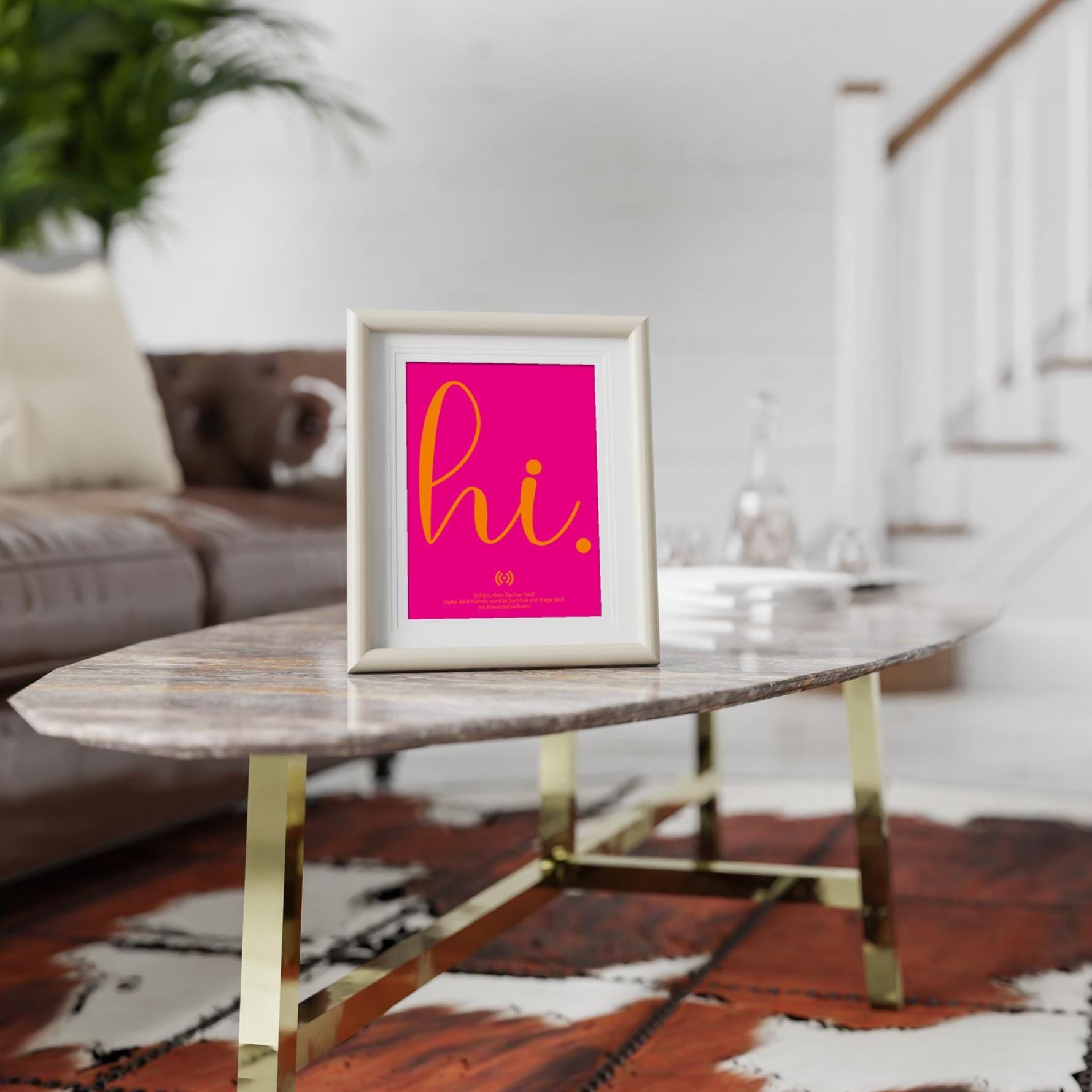 Stilvolles „Hi“ Poster mit integriertem NFC-Chip. Einfach scannen und dein persönliches, digitales Freundebuch öffnen. – Bild 5