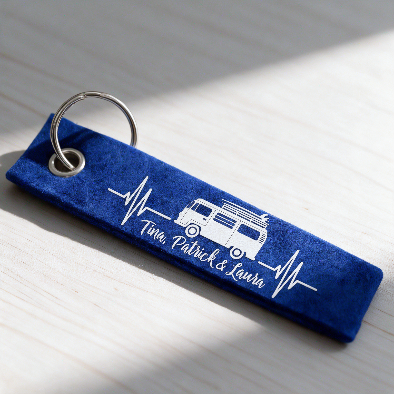 Bulli / Bus / Van Schlüsselanhänger personalisiert mit Wunschtext, Camping, Anhänger mit Text, Schlüsselanhänger, Geschenkidee – Bild 10