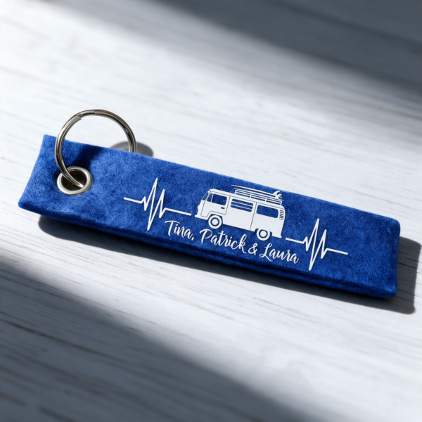 Bulli / Bus / Van Schlüsselanhänger personalisiert mit Wunschtext, Camping, Anhänger mit Text, Schlüsselanhänger, Geschenkidee – Bild 8