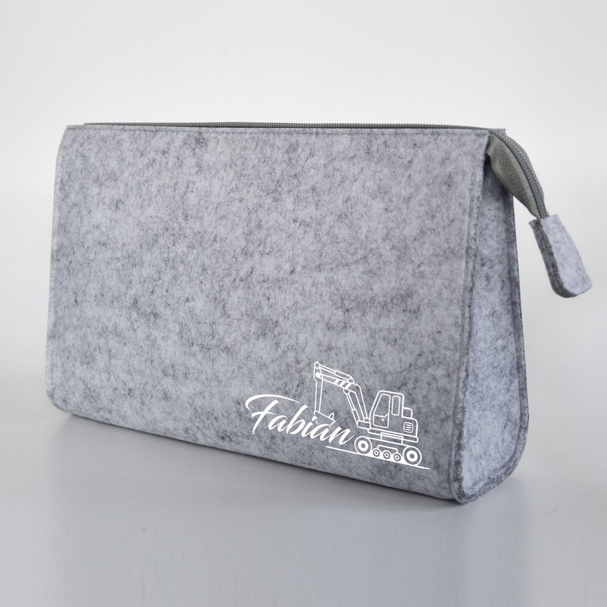 Personalisierte Wickeltasche aus Filz 28x19x8 cm | Kulturtasche | Kosmetiktasche | Schminktasche