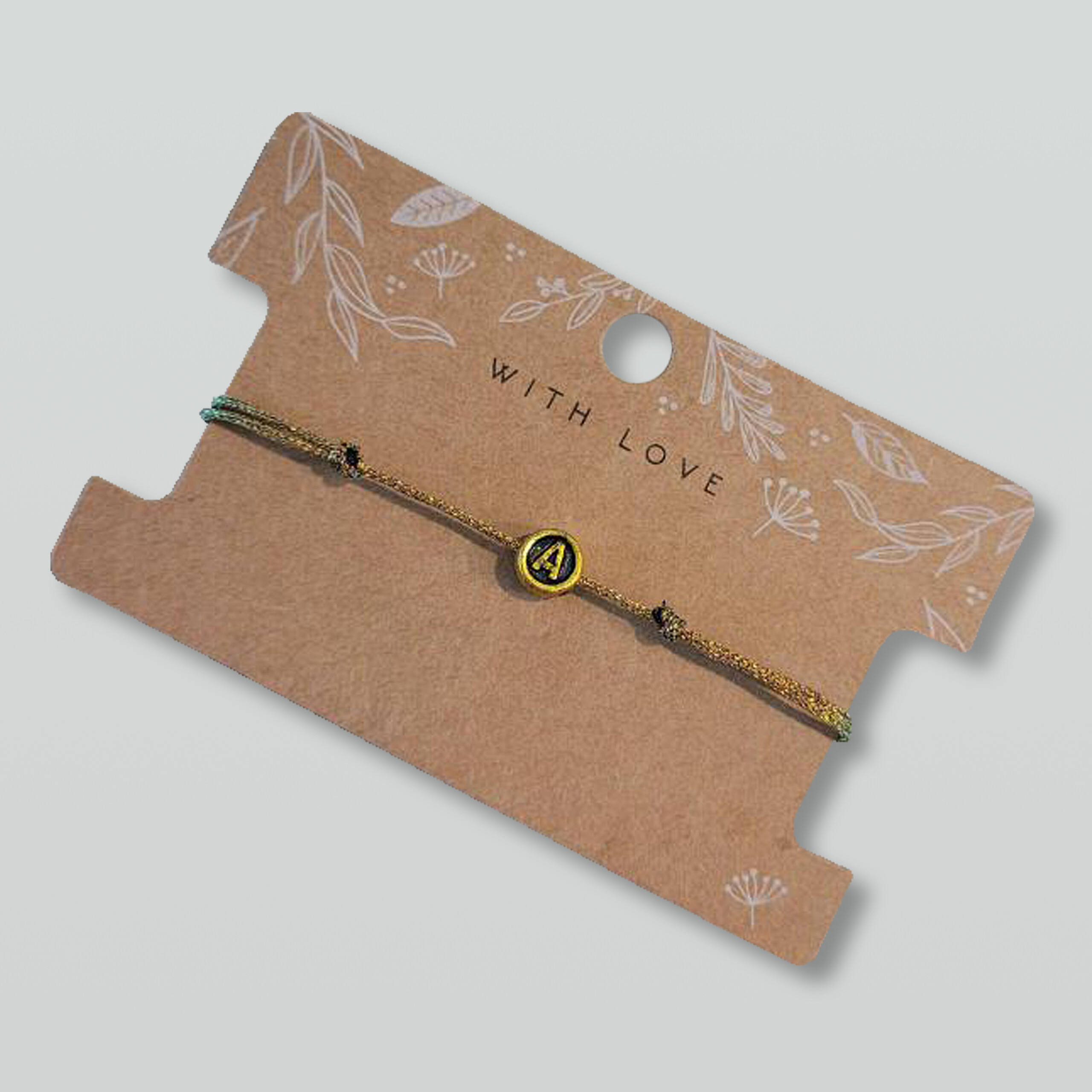 Geflochtenes Macramé Armband mit deinem Wunschbuchstaben. Orange grün metallic - Personalisiert - in mehreren Farben erhältlich – Bild 2