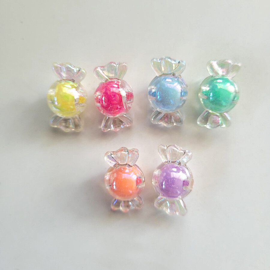 Elastisches Leo Armband mit dem Candy Anhänger im Ibiza Style - In 6 Farben erhältlich