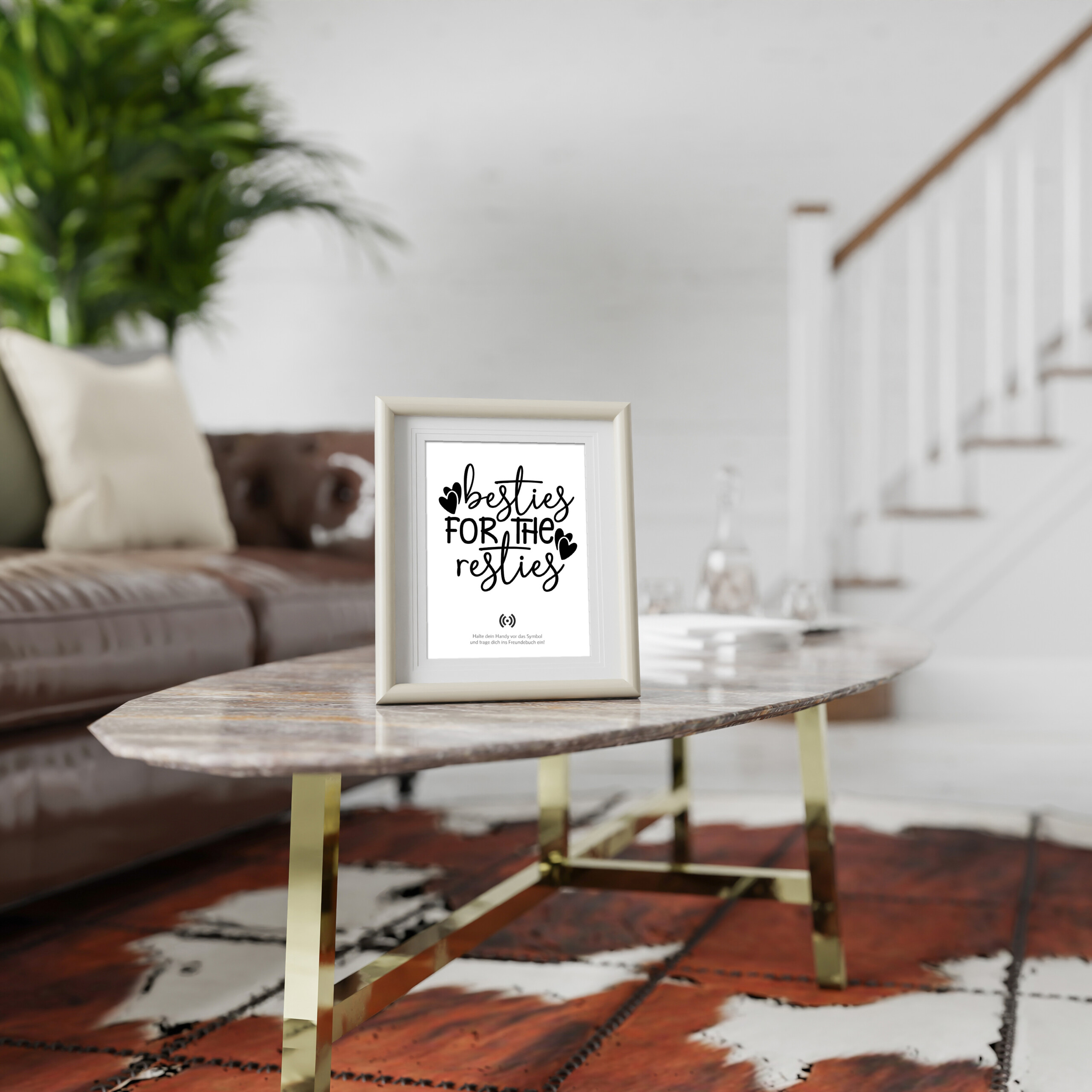 Stilvolles „Besties for the resties“ Poster mit integriertem NFC-Chip. Einfach scannen und dein persönliches, digitales Freundebuch öffnen. – Bild 4