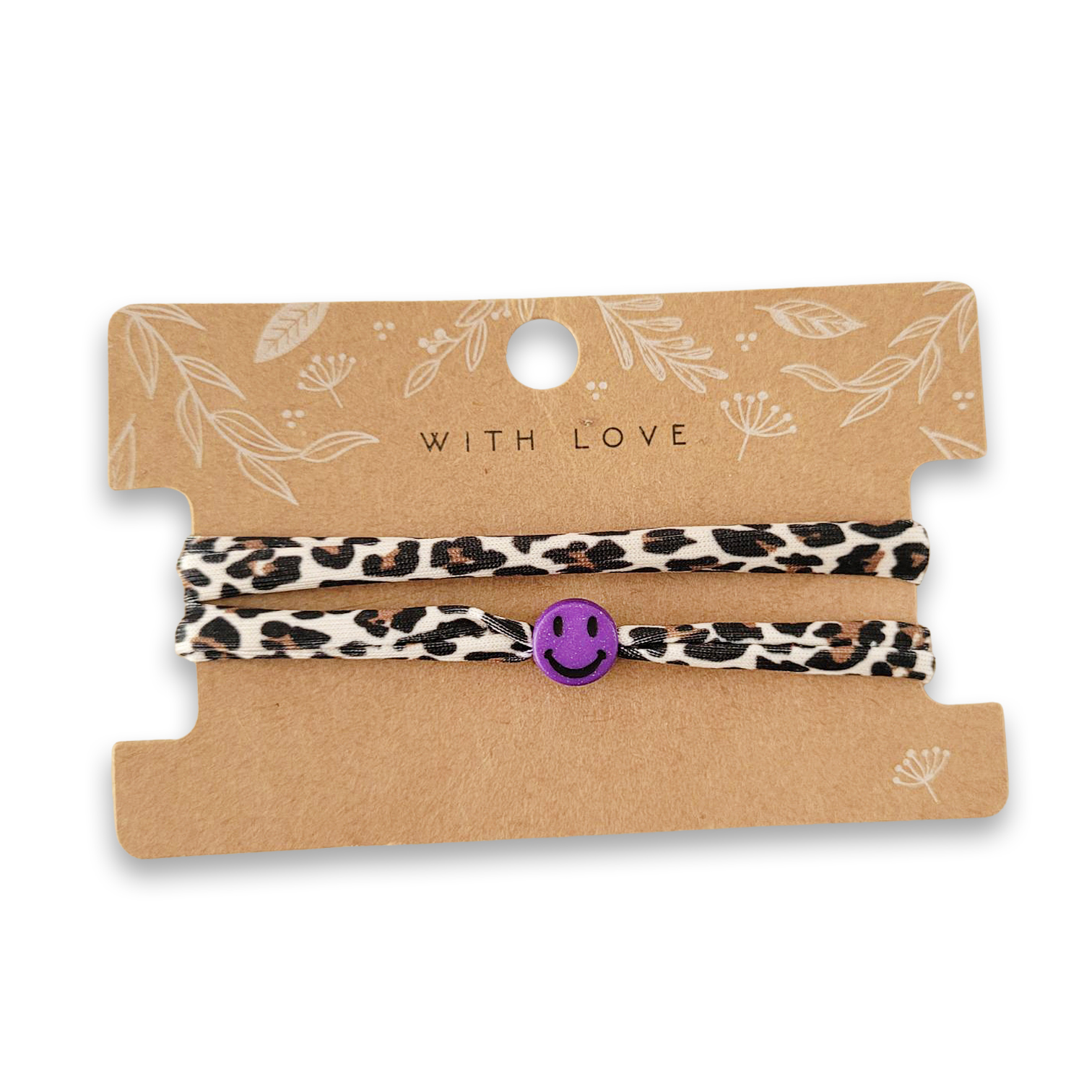 Elastisches Leo Armband mit dem Smiley Anhänger im Ibiza Style - in 7 Farben erhältlich – Bild 13