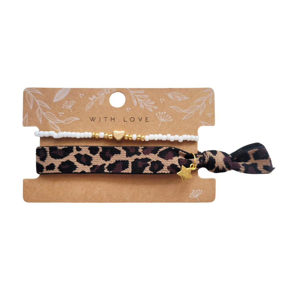 With Love Armband-Set: Wilder Leo-Look trifft auf zarte Eleganz
