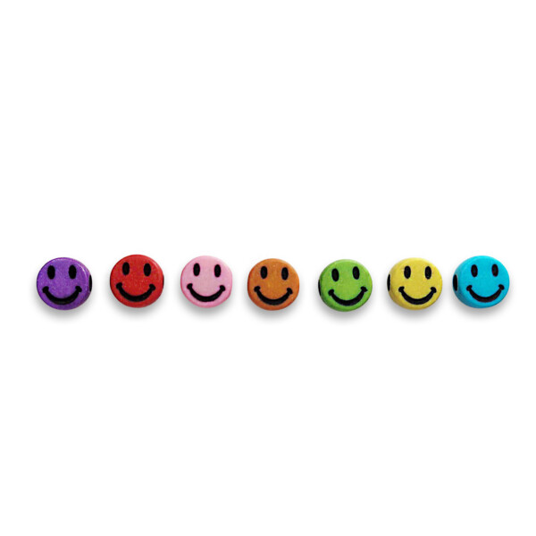 Elastisches Leo Armband mit dem Smiley Anhänger im Ibiza Style - in 7 Farben erhältlich – Bild 12