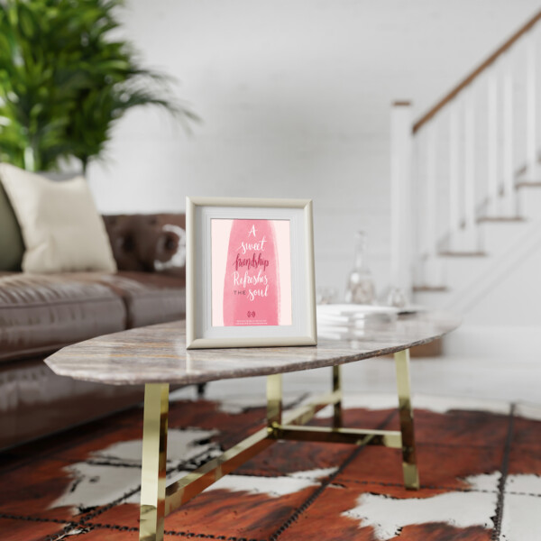 Stilvolles „Friendship“ Poster mit integriertem NFC-Chip. Einfach scannen und dein persönliches, digitales Freundebuch öffnen. – Bild 4