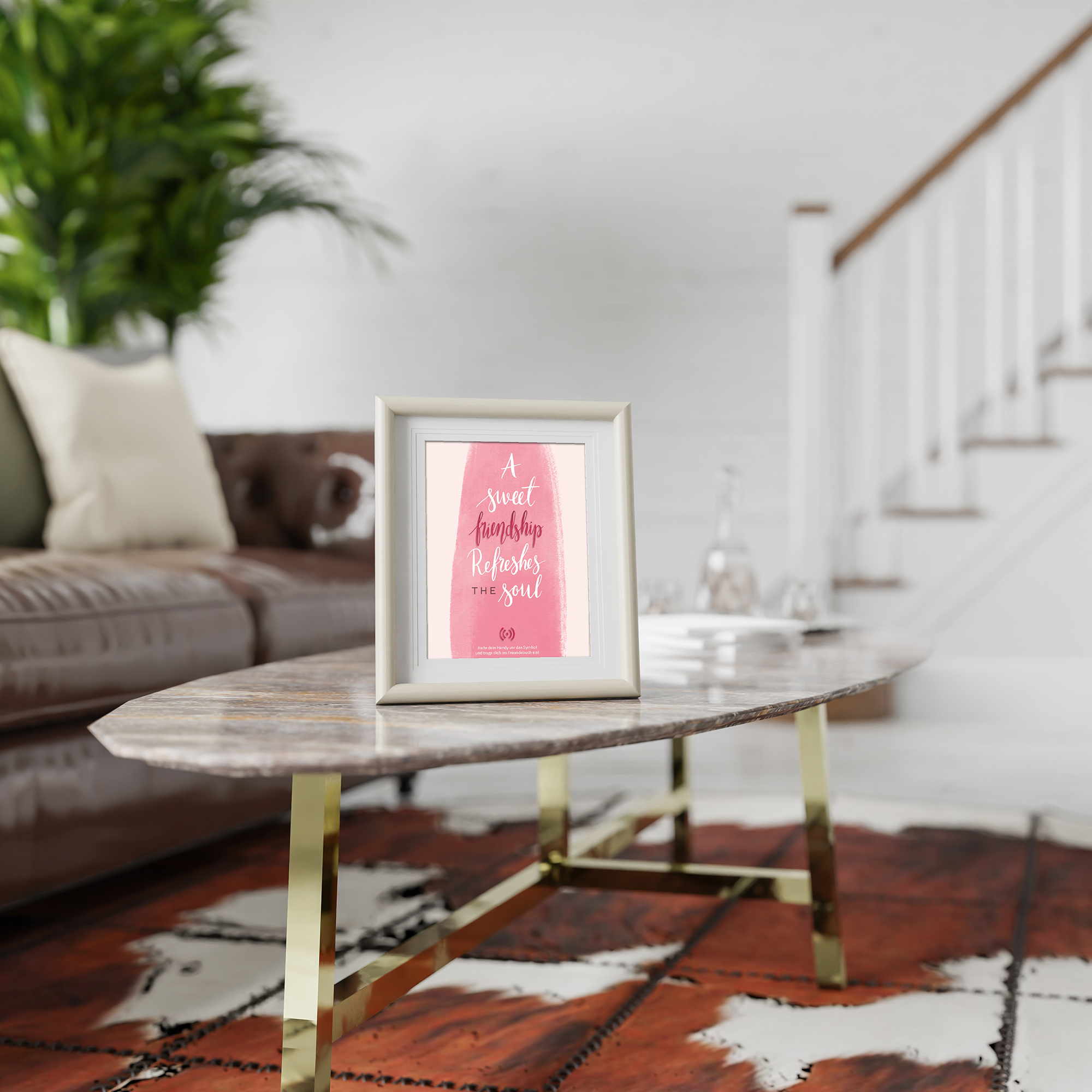 Stilvolles „Friendship“ Poster mit integriertem NFC-Chip. Einfach scannen und dein persönliches, digitales Freundebuch öffnen. – Bild 4
