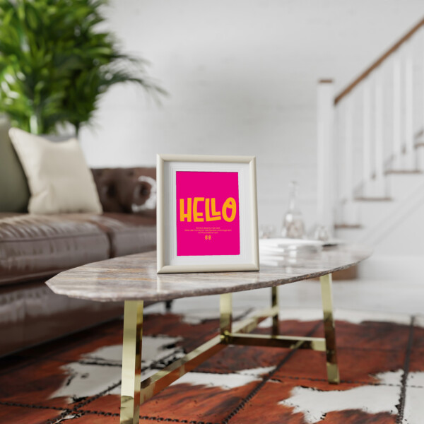 Stilvolles „Hello“ Poster mit integriertem NFC-Chip. Einfach scannen und dein persönliches, digitales Freundebuch öffnen. – Bild 4