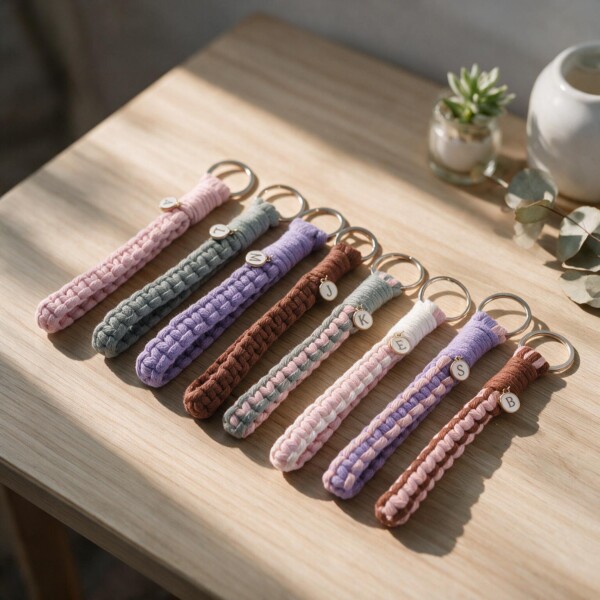 Dein personalisierter Makramee-Schlüsselanhänger - Handmade mit Herz – Bild 1